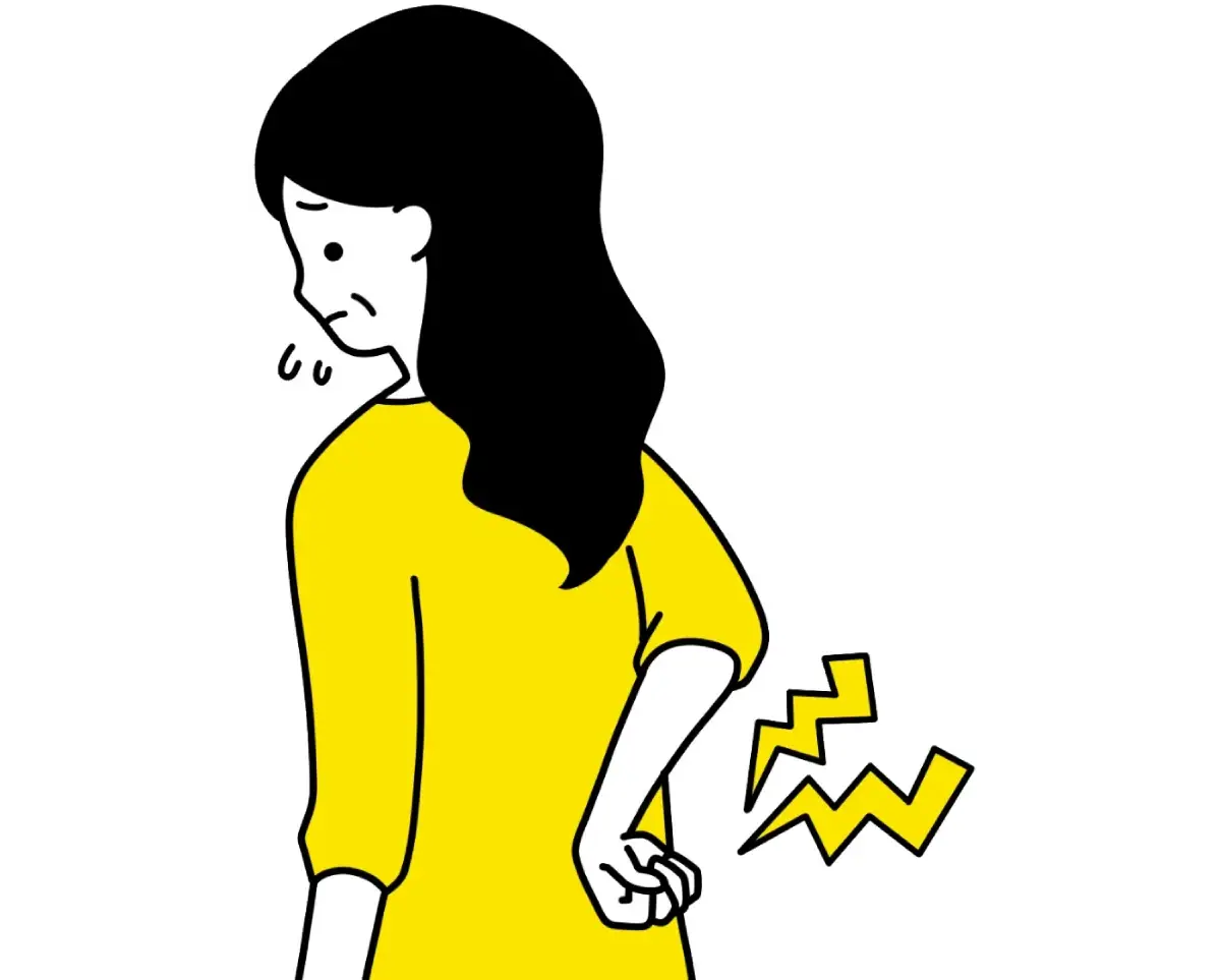 腰痛の女性